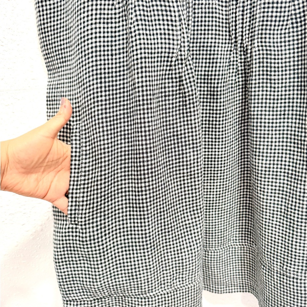 Quince 100% LINEN Gingham Sleeveless Button Front Dress L - Picture 11 of 11
